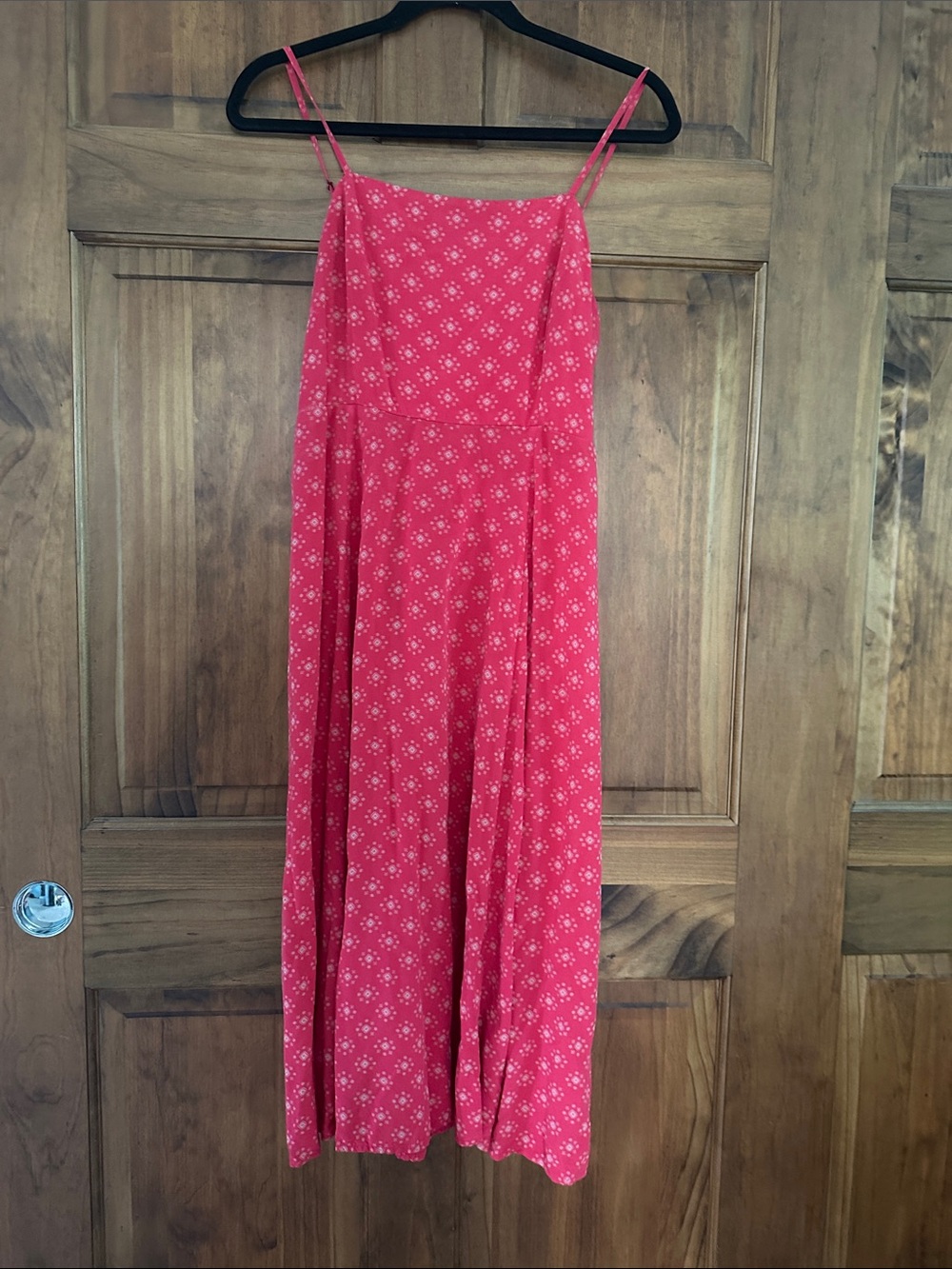GAP Pink Floral Spaghetti Strap Maxi Dress